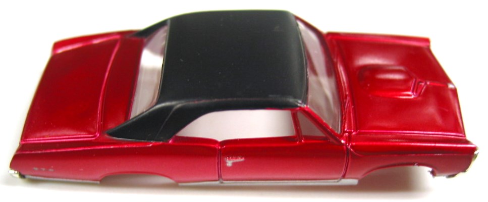 T-JET 6 CANDY PAINTED RED HO SLOT CAR BODIES. 